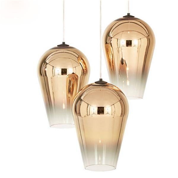 Gradient glass lamp post-modern chandelier